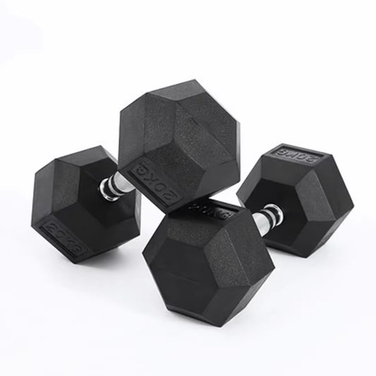 Hexagonal Fixed Dumbbells Men'S Fitness Equipment Home Ladies Rubber Dumbbells