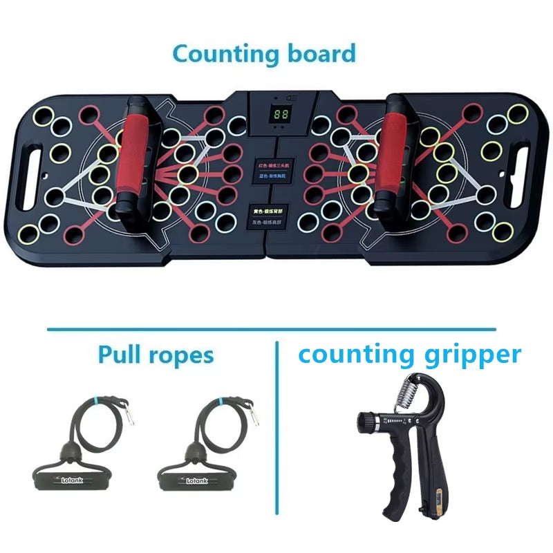 Multifunctional Counting Push up Board Home Chest Muscle Exercise Training Indoor Electronic Fitness Support Push-Up Rock Stands