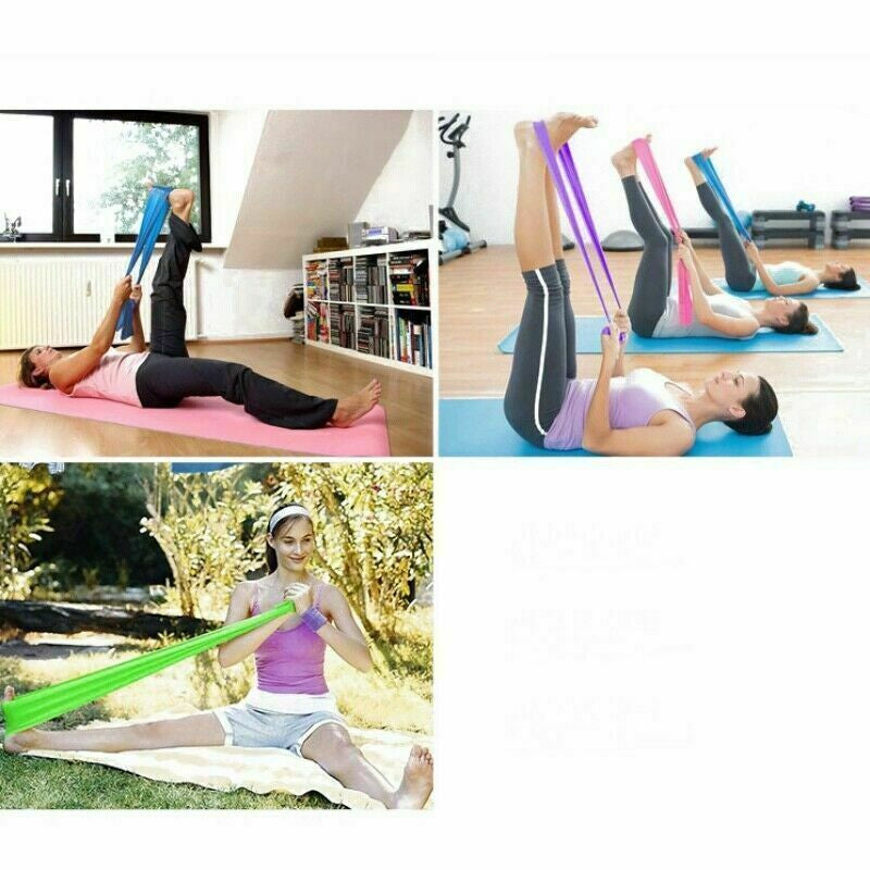 5 Feet Stretch Resistance Yoga Bands Exercise Pilates Yoga GYM Workout Band