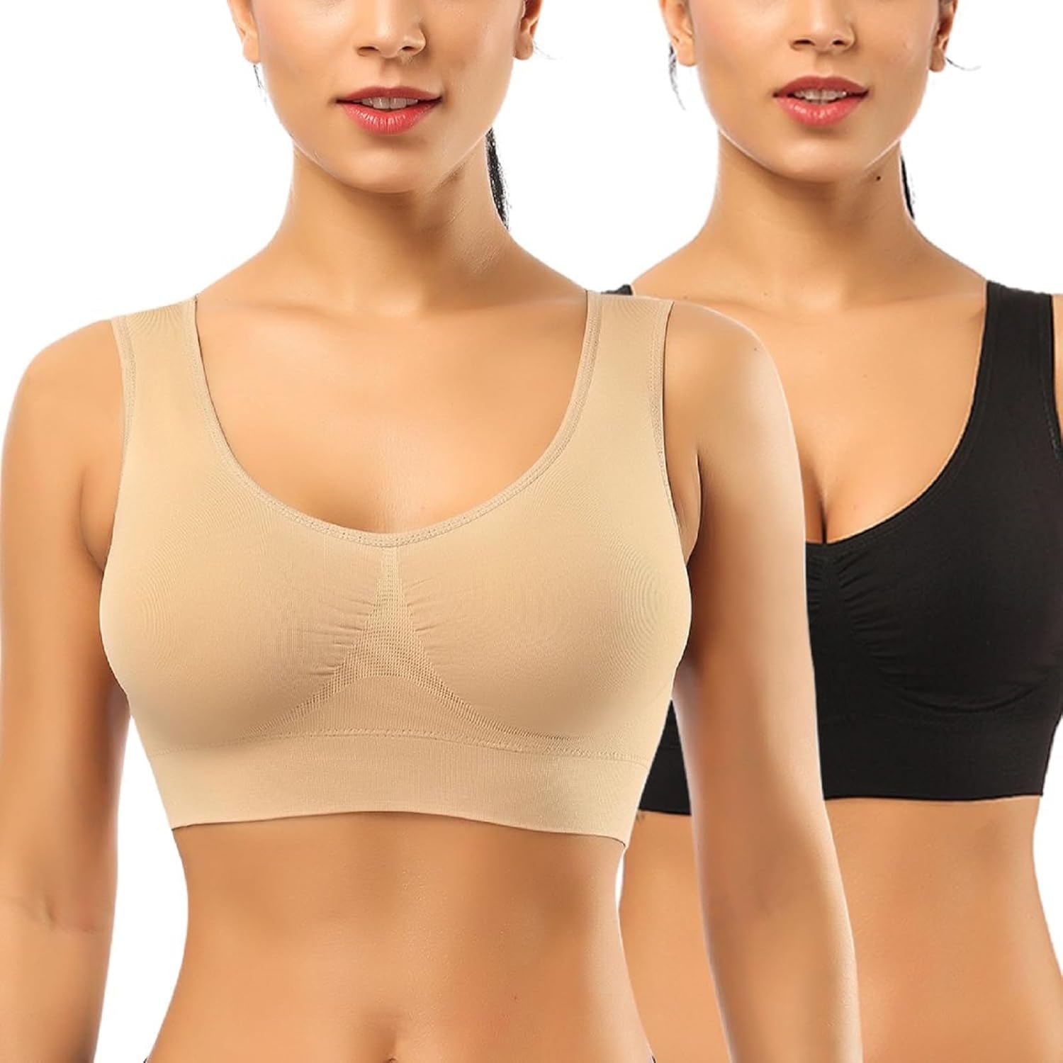 Comfort Bra, Seamless Removable Pads Sleep Bras, Yoga Bra, Sports Bras for Women