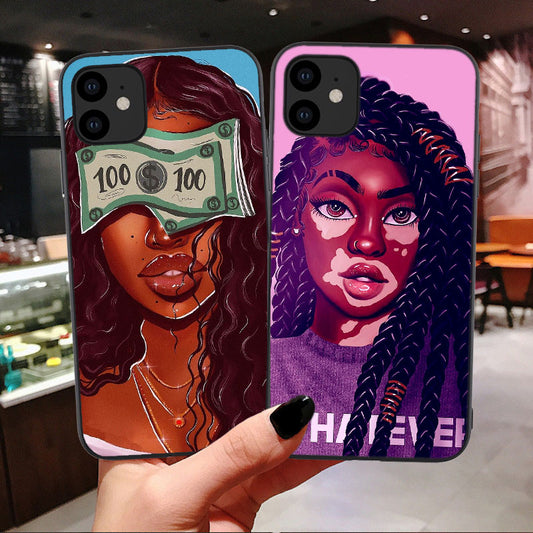 Afro Girls Black Women Art Phone Case