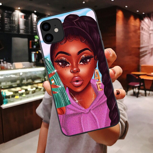 Afro Girls Black Women Art Phone Case