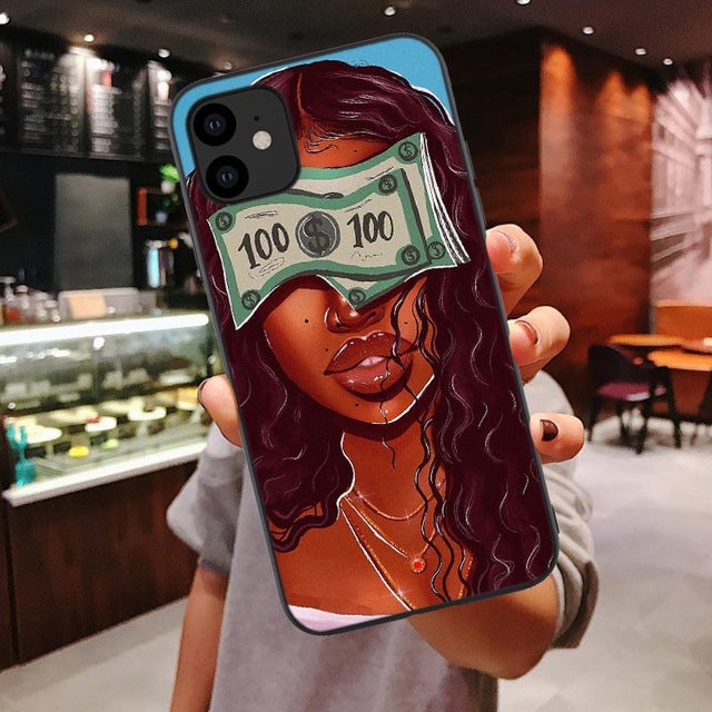 Afro Girls Black Women Art Phone Case