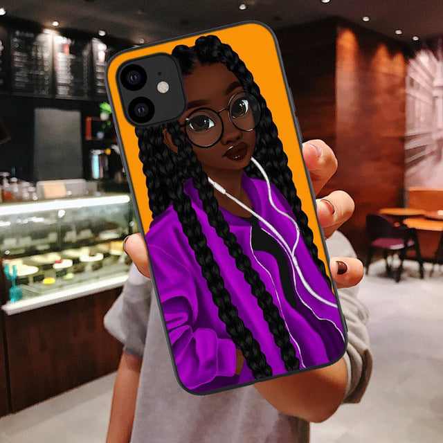 Afro Girls Black Women Art Phone Case