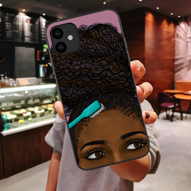 Afro Girls Black Women Art Phone Case