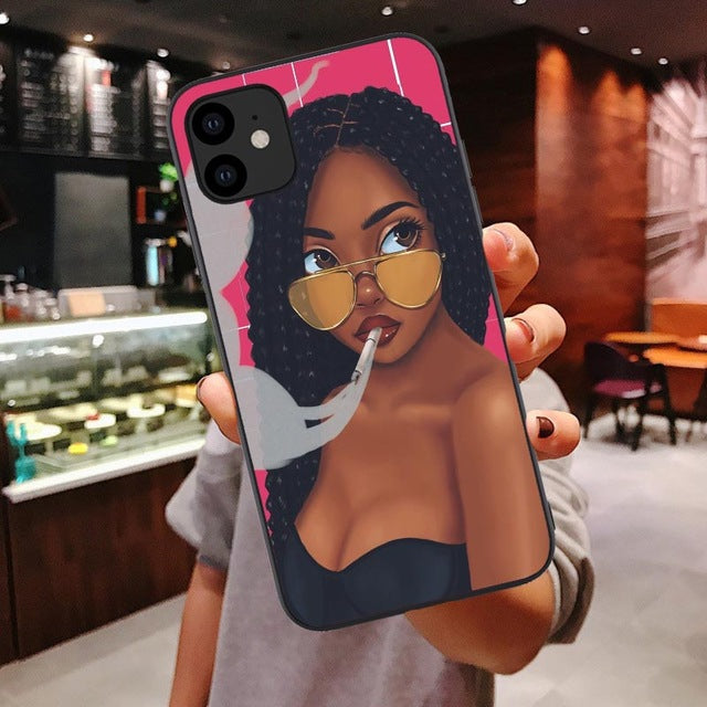 Afro Girls Black Women Art Phone Case