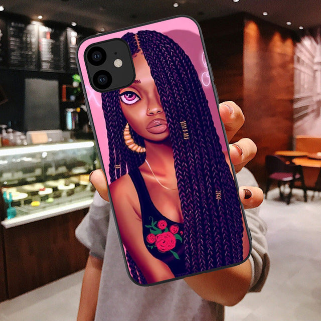 Afro Girls Black Women Art Phone Case