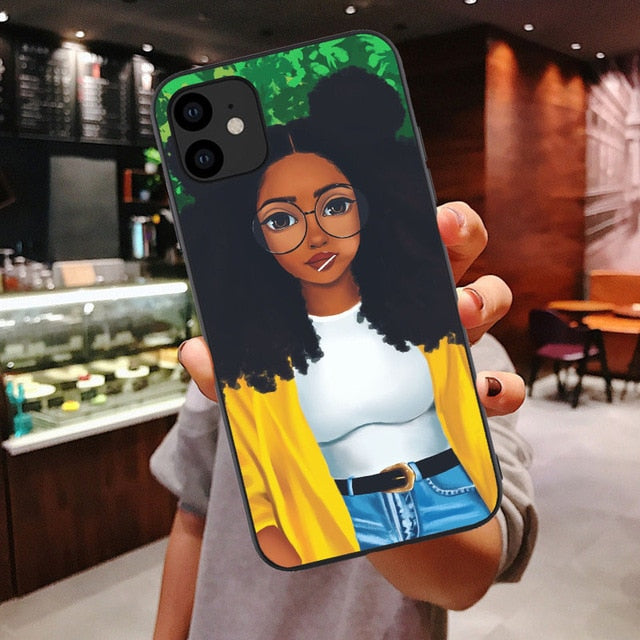 Afro Girls Black Women Art Phone Case