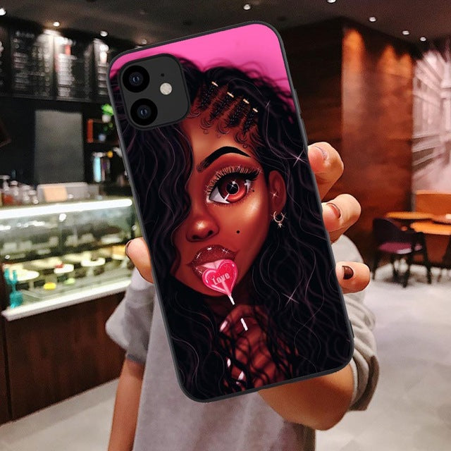 Afro Girls Black Women Art Phone Case