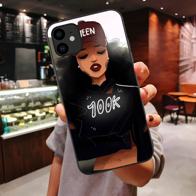 Afro Girls Black Women Art Phone Case