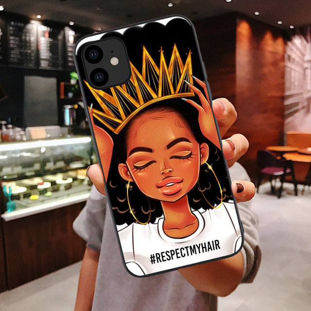 Afro Girls Black Women Art Phone Case