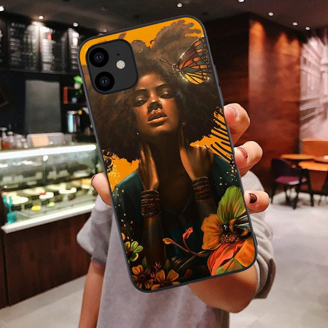 Afro Girls Black Women Art Phone Case