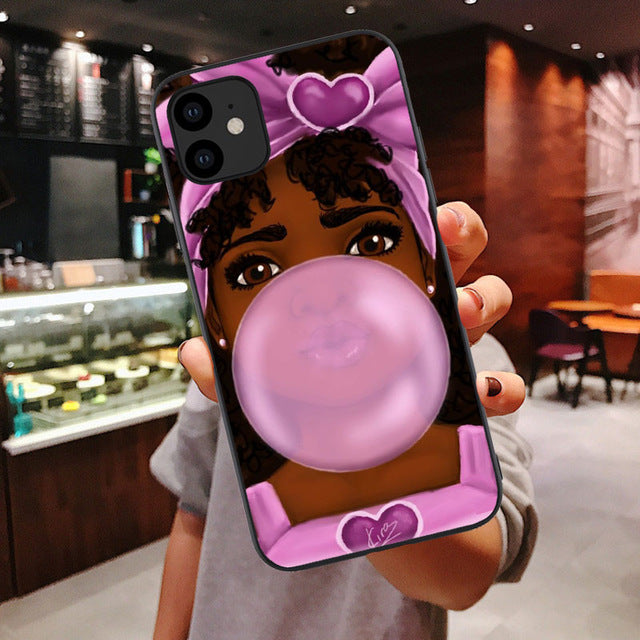 Afro Girls Black Women Art Phone Case