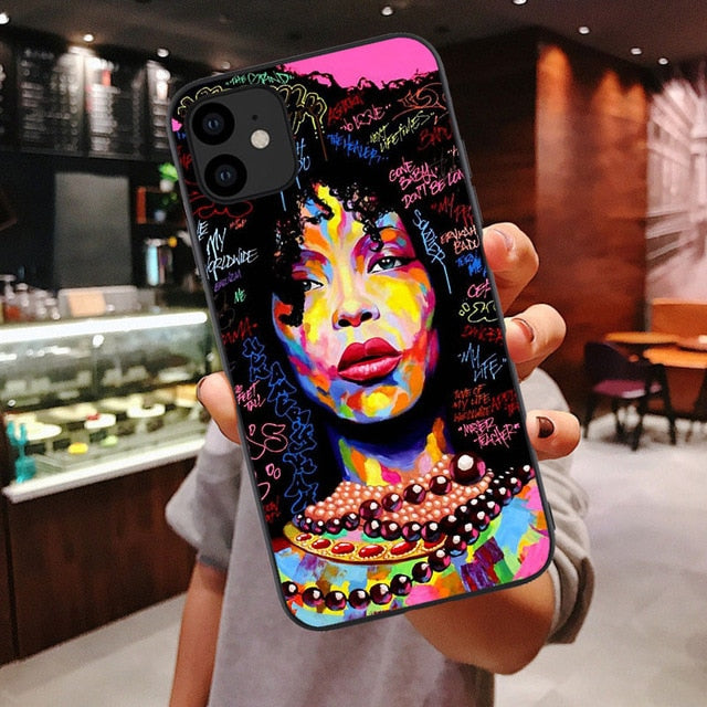 Afro Girls Black Women Art Phone Case