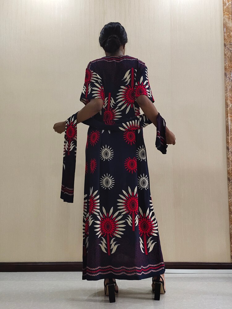 Traditional dress with 'African flower design'