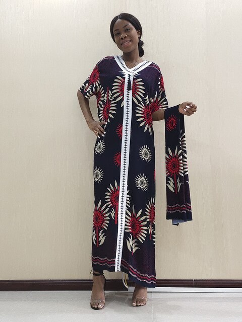 Traditional dress with 'African flower design'