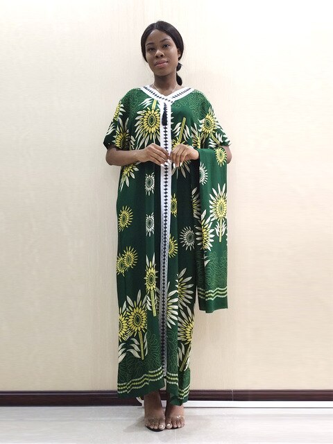 Traditional dress with 'African flower design'