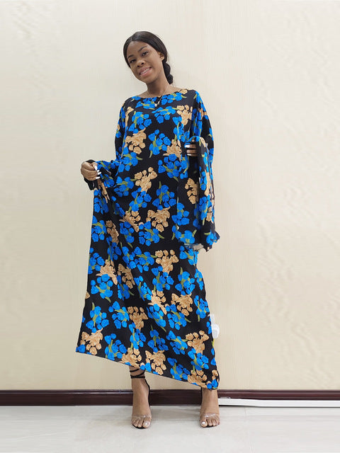 Modern African Woman 'Floral Dashiki Dress'