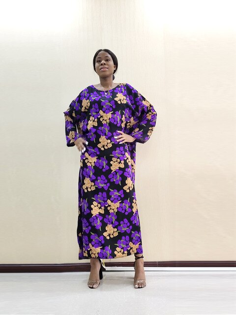 Modern African Woman 'Floral Dashiki Dress'