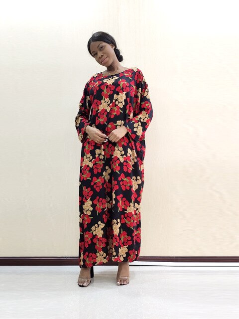 Modern African Woman 'Floral Dashiki Dress'