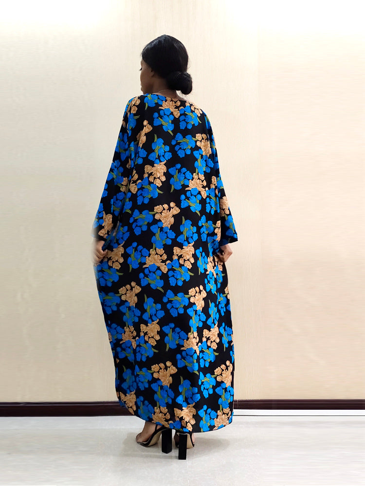 Modern African Woman 'Floral Dashiki Dress'