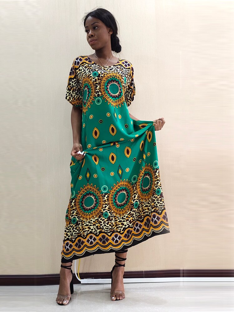 Traditional African Women's dress with 'Autumn theme'