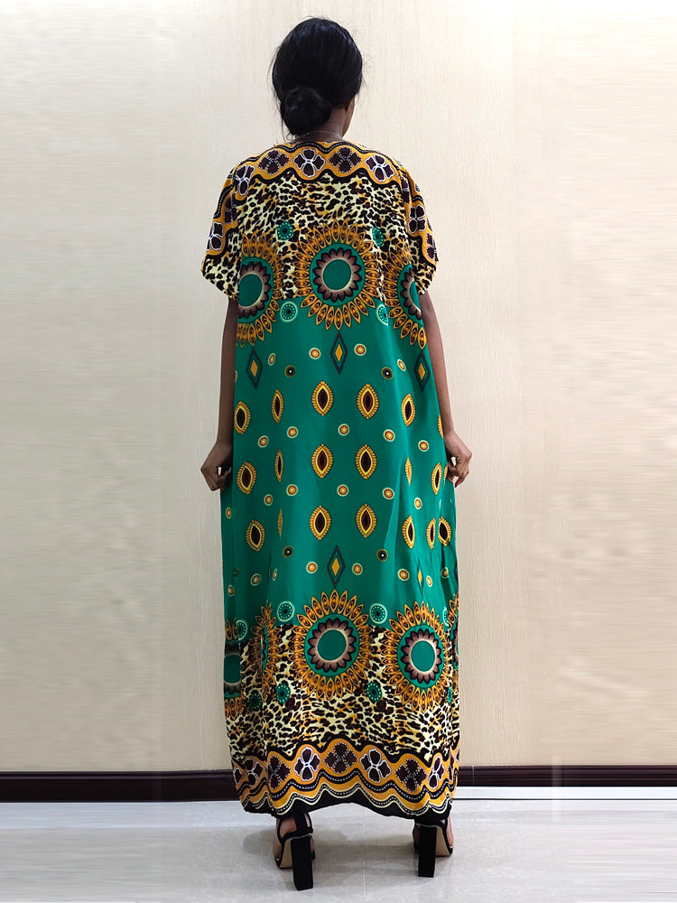 Traditional African Women's dress with 'Autumn theme'