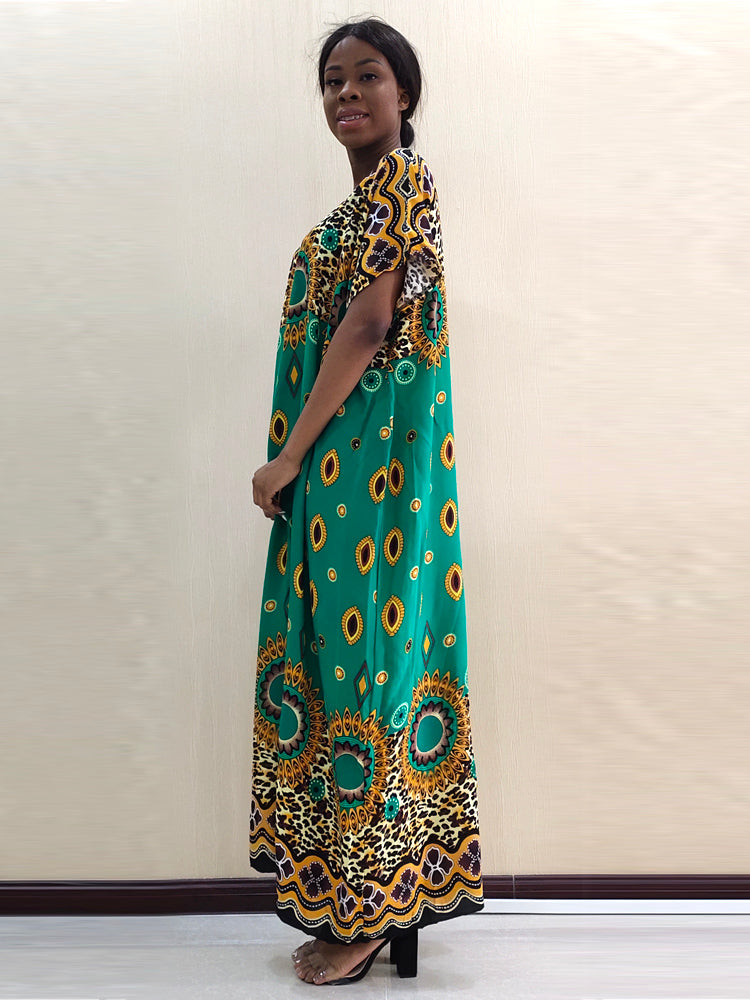 Traditional African Women's dress with 'Autumn theme'