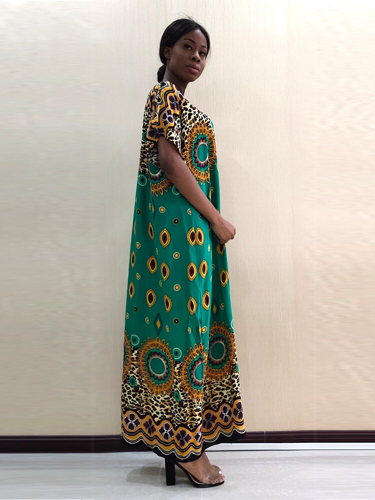 Traditional African Women's dress with 'Autumn theme'