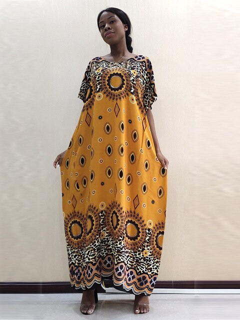 Traditional African Woman dress with 'modern reflection of wild life in leopard pattern'