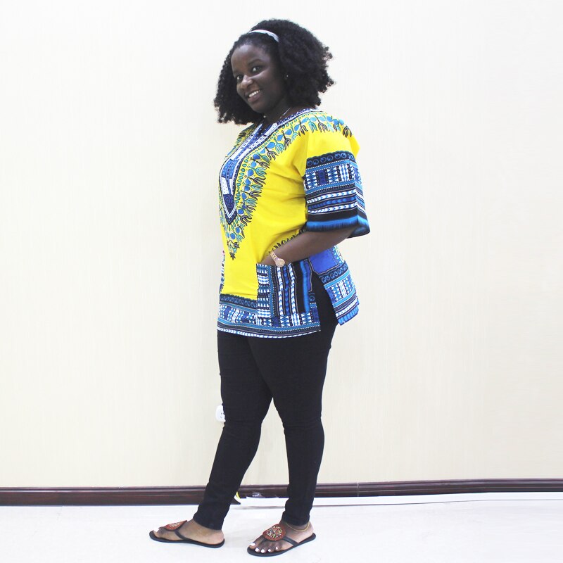 Traditional patterned african t-shirt with African cotton